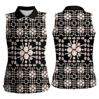 Aloha Hawaii Shell Quilt Women Sleeveless Polo Shirt Seamless Style - Polynesian Pride