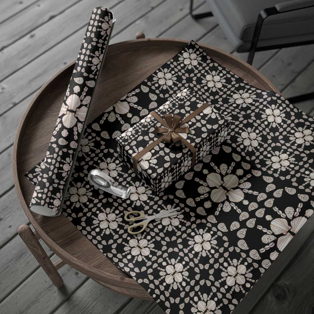 Aloha Hawaii Shell Quilt Wrapping Paper Seamless Style - Polynesian Pride