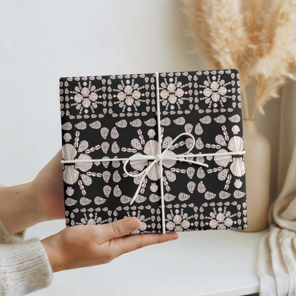 Aloha Hawaii Shell Quilt Wrapping Paper Seamless Style - Polynesian Pride