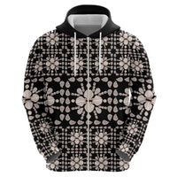 Aloha Hawaii Shell Quilt Zip Hoodie Seamless Style - Polynesian Pride