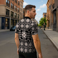 Aloha Hawaii Shell Quilt Zipper Polo Shirt Seamless Style - Polynesian Pride