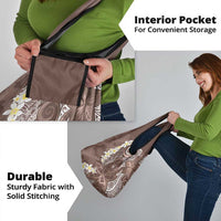 Mocha Mousse Polynesian Tribal Frangipani Tropical Vibe Grocery Bag