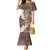 Mocha Mousse Polynesian Tribal Frangipani Tropical Vibe Mermaid Dress