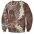 Mocha Mousse Polynesian Tribal Frangipani Tropical Vibe Sweatshirt