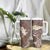 Mocha Mousse Polynesian Tribal Frangipani Tropical Vibe Tumbler With Handle