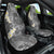 Gray Polynesian Tribal Frangipani Tropical Vibe Car Seat Cover