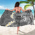 Gray Polynesian Tribal Frangipani Tropical Vibe Sarong