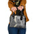 Gray Polynesian Tribal Frangipani Tropical Vibe Shoulder Handbag