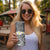 Gray Polynesian Tribal Frangipani Tropical Vibe Skinny Tumbler