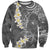 Gray Polynesian Tribal Frangipani Tropical Vibe Sweatshirt