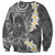 Gray Polynesian Tribal Frangipani Tropical Vibe Sweatshirt