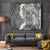 Gray Polynesian Tribal Frangipani Tropical Vibe Tapestry