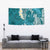 Cyan Polynesian Tribal Frangipani Tropical Vibe Tapestry