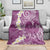Pink Polynesian Tribal Frangipani Tropical Vibe Blanket