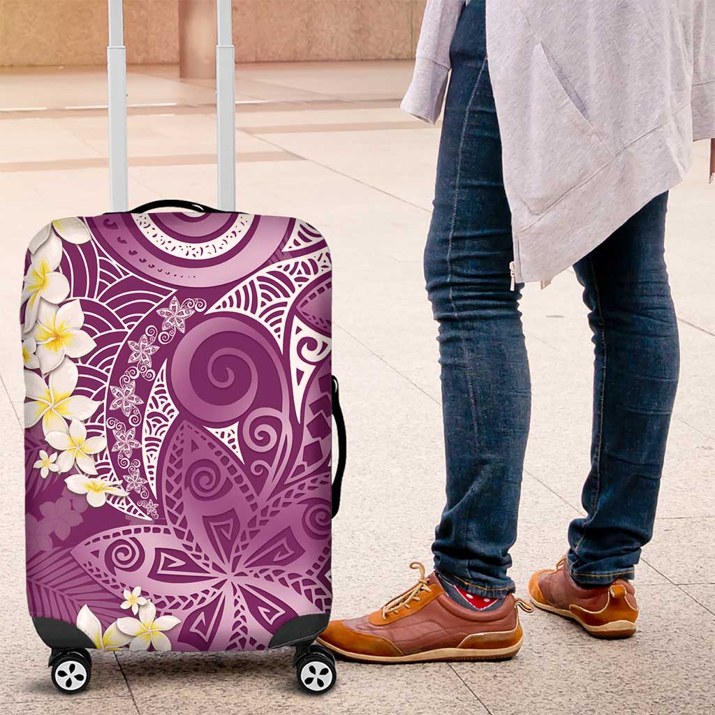 Pink Polynesian Tribal Frangipani Tropical Vibe Luggage Cover LT14 Pink - Polynesian Pride