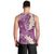 Pink Polynesian Tribal Frangipani Tropical Vibe Men Tank Top