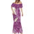 Pink Polynesian Tribal Frangipani Tropical Vibe Mermaid Dress