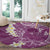 Pink Polynesian Tribal Frangipani Tropical Vibe Round Carpet