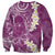 Pink Polynesian Tribal Frangipani Tropical Vibe Sweatshirt