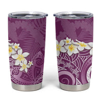 Pink Polynesian Tribal Frangipani Tropical Vibe Tumbler Cup