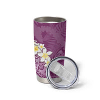 Pink Polynesian Tribal Frangipani Tropical Vibe Tumbler Cup