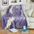 Violet Polynesian Tribal Frangipani Tropical Vibe Blanket
