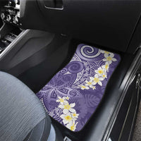Violet Polynesian Tribal Frangipani Tropical Vibe Car Mats