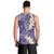 Violet Polynesian Tribal Frangipani Tropical Vibe Men Tank Top
