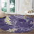 Violet Polynesian Tribal Frangipani Tropical Vibe Round Carpet