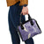 Violet Polynesian Tribal Frangipani Tropical Vibe Shoulder Handbag