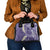 Violet Polynesian Tribal Frangipani Tropical Vibe Shoulder Handbag