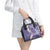 Violet Polynesian Tribal Frangipani Tropical Vibe Shoulder Handbag