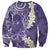 Violet Polynesian Tribal Frangipani Tropical Vibe Sweatshirt