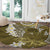 Gold Polynesian Tribal Frangipani Tropical Vibe Round Carpet