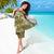 Gold Polynesian Tribal Frangipani Tropical Vibe Sarong
