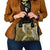 Gold Polynesian Tribal Frangipani Tropical Vibe Shoulder Handbag