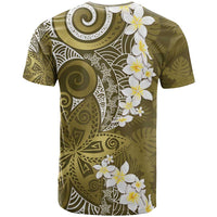 Gold Polynesian Tribal Frangipani Tropical Vibe T Shirt