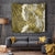 Gold Polynesian Tribal Frangipani Tropical Vibe Tapestry