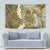Gold Polynesian Tribal Frangipani Tropical Vibe Tapestry