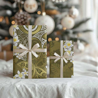 Gold Polynesian Tribal Frangipani Tropical Vibe Wrapping Paper - Polynesian Pride