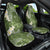 Green Polynesian Tribal Frangipani Tropical Vibe Car Seat Cover