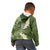 Green Polynesian Tribal Frangipani Tropical Vibe Kid Hoodie