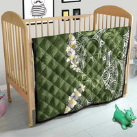 Green Polynesian Tribal Frangipani Tropical Vibe Quilt LT14 - Polynesian Pride