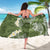 Green Polynesian Tribal Frangipani Tropical Vibe Sarong