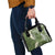 Green Polynesian Tribal Frangipani Tropical Vibe Shoulder Handbag
