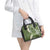 Green Polynesian Tribal Frangipani Tropical Vibe Shoulder Handbag