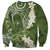 Green Polynesian Tribal Frangipani Tropical Vibe Sweatshirt