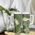 Green Polynesian Tribal Frangipani Tropical Vibe Tumbler With Handle