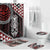 Red Aotearoa Niho Taniwha Bathroom Set Maori Mythology Tooth - Taniko Motifs - Polynesian Pride
