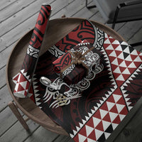 Red Aotearoa Niho Taniwha Wrapping Paper Maori Mythology Tooth - Taniko Motifs - Polynesian Pride